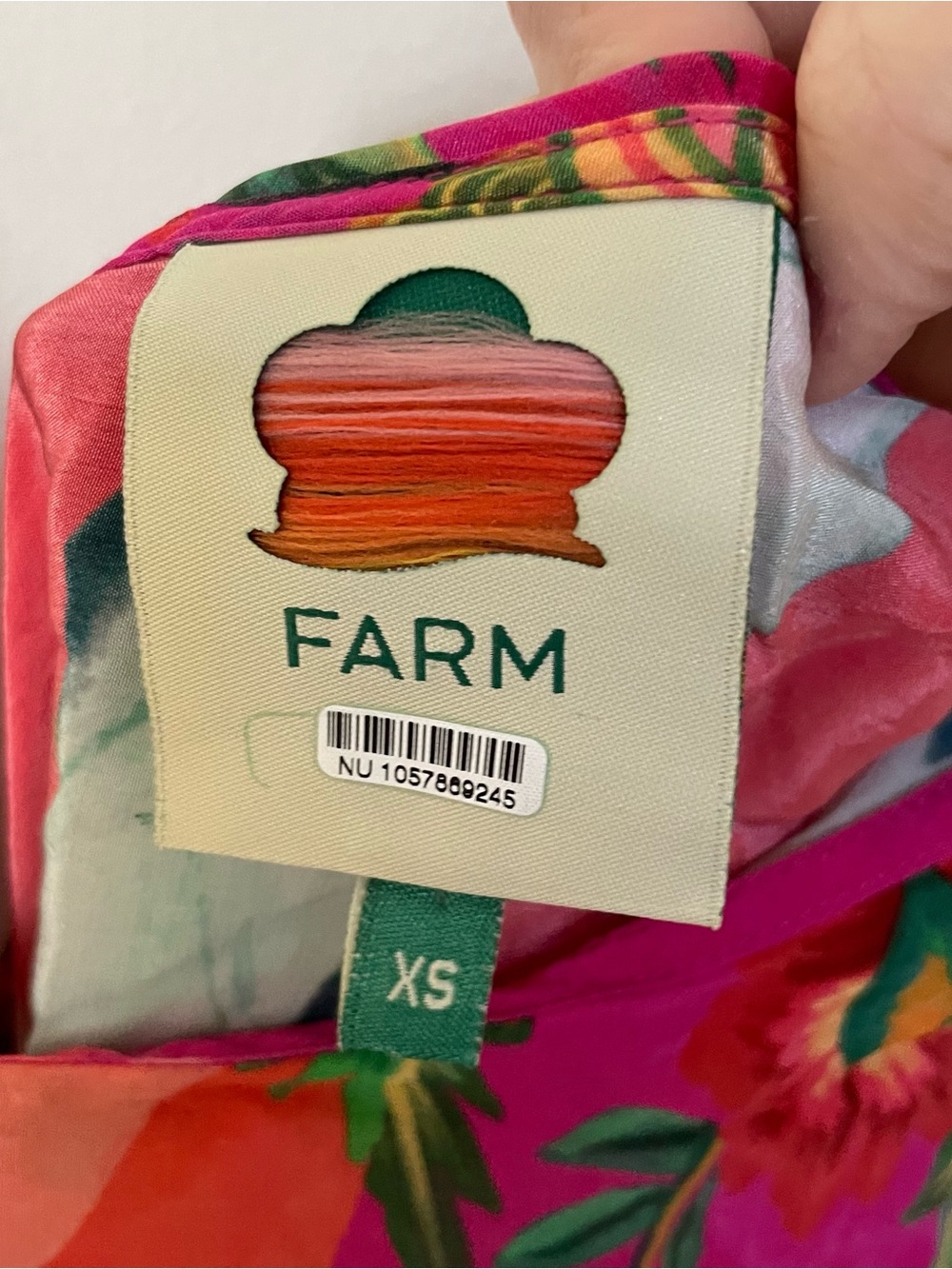 Farm Rio Mixed Flowery Ruffle One Shoulder Midi Dress XS $328 - Picture 5 of 9